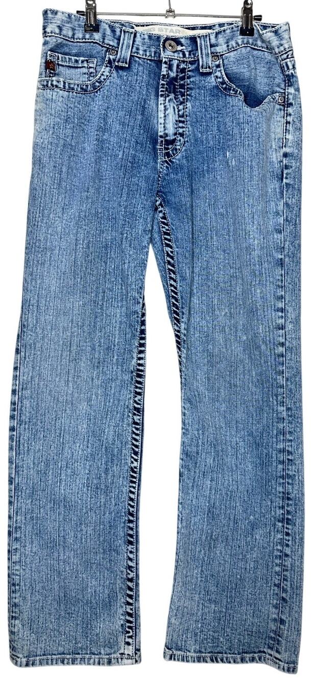 Big Star Y2K Pioneer Wide Bootcut Jeans Light Wash Cowboy Western Mens 32x31